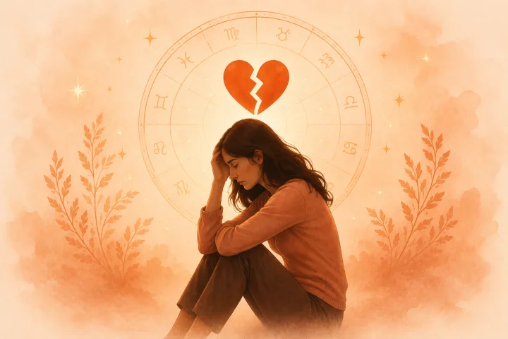 Breakup guidance astrology illustration