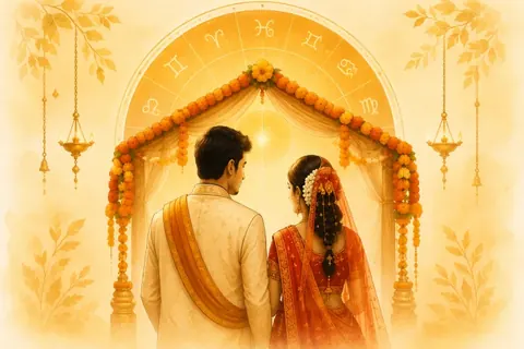 Marriage consultation astrology illustration