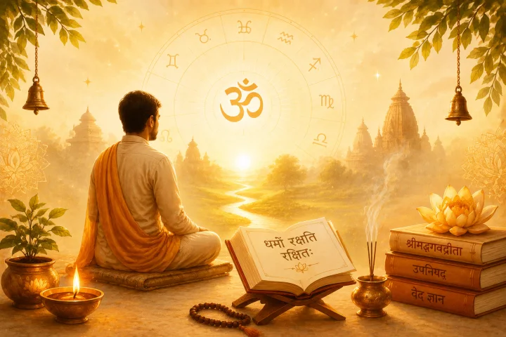 Spiritual astrology guidance illustration